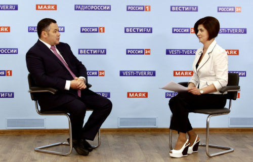 Игорь Руденя в прямом эфире телеканала «Россия 24» ответил на вопросы о ситуации с коронавирусом в Тверской области