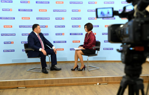 Игорь Руденя в прямом эфире «России 24» Тверь ответил на актуальные для жителей Верхневолжья вопросы 
