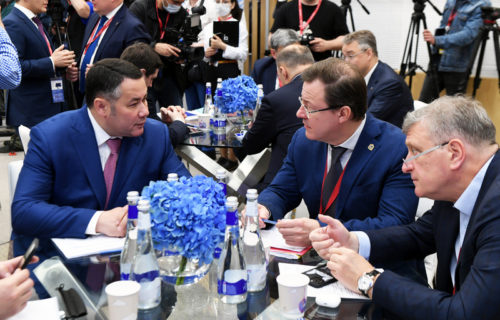 ПМЭФ-2021: Губернатор Игорь Руденя принял участие в стратегической сессии партии «Единая Россия» по инфраструктурным проектам