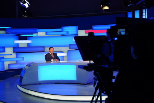 Игорь Руденя ответил на актуальные вопросы жителей Верхневолжья в прямом эфире телеканала «Россия 24» Тверь