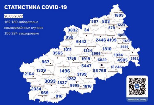 Информация оперативного штаба по предупреждению завоза и распространения коронавирусной инфекции в Тверской области за 20 мая 